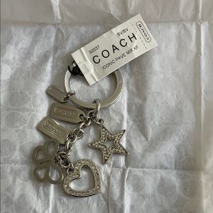 Coach Silver Iconic Charm Key Holder